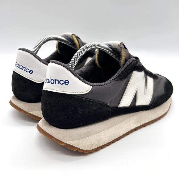 New Balance 237 Shoes Mens Size 9 Black White Suede Nylon Retro Running MS237GA - Picture 6 of 10
